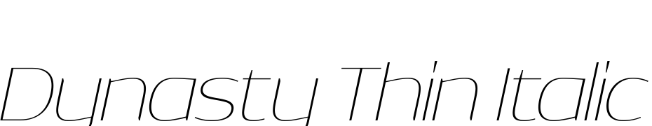 Dynasty Thin Italic cкачати шрифт безкоштовно